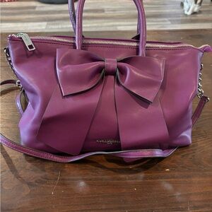 Karl Lagerfeld Purple Bow Handbag